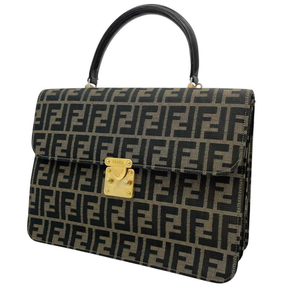 Fendi Zucca Business Bag Handbag Brown